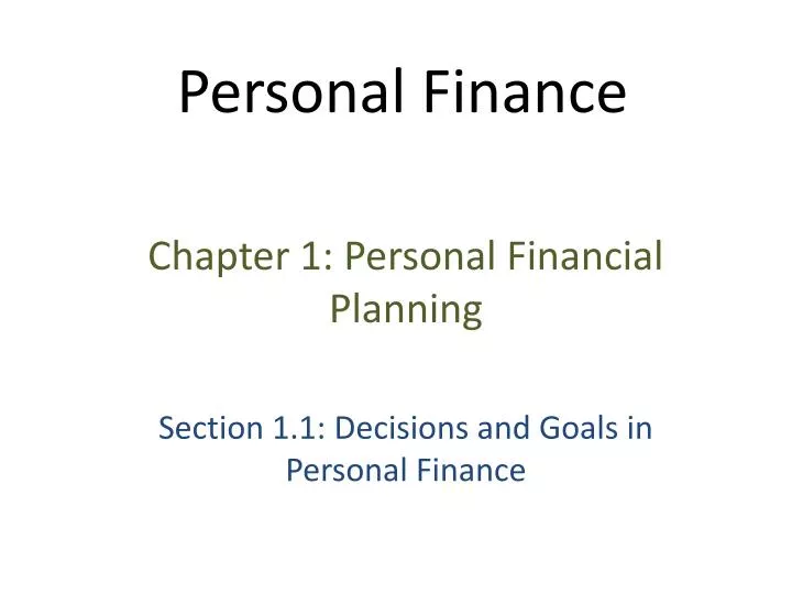 personal finance