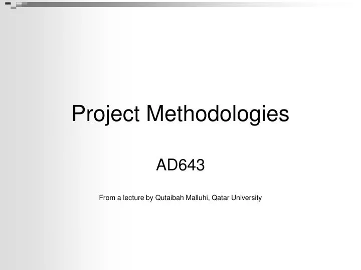 project methodologies