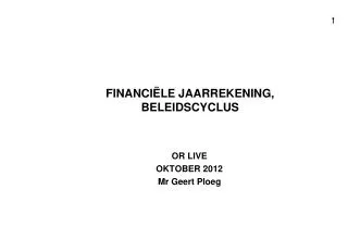 financi le jaarrekening beleidscyclus
