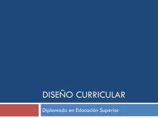 dise o curricular