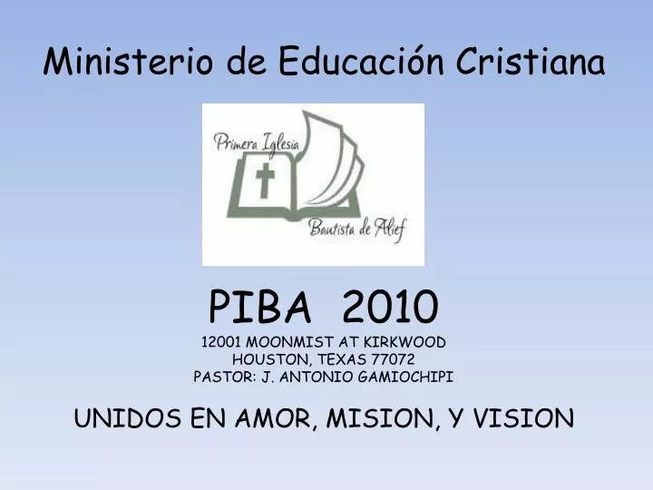 ministerio de educaci n cristiana