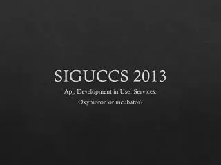 SIGUCCS 2013