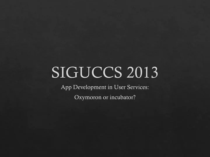 siguccs 2013