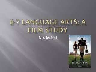 8-7 Language Arts: A Film Study