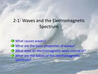 2-1: Waves and the Electromagnetic Spectrum