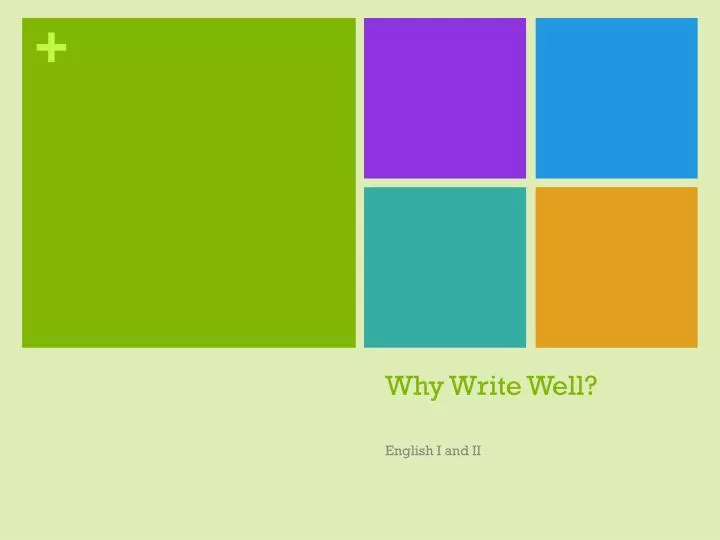 why write well