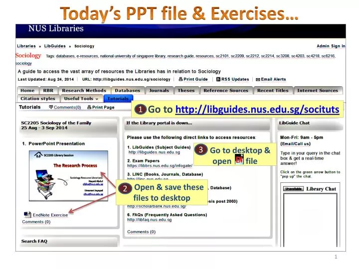 today s ppt file exercises