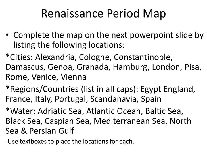 renaissance period map