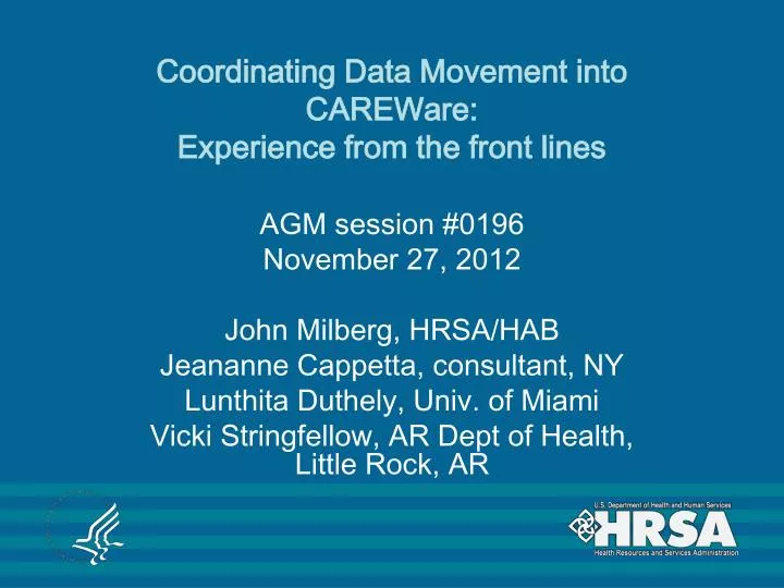 coordinating data movement into careware experience from the front lines