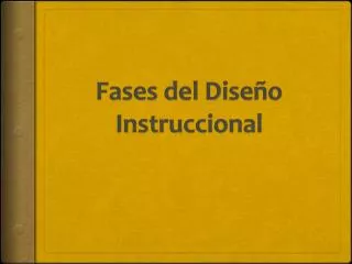 fases del dise o instruccional