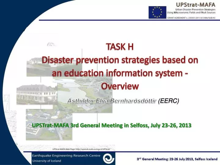 task h disaster prevention strategies based on an education information system overview