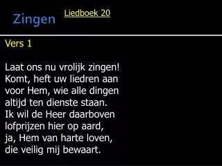 zingen
