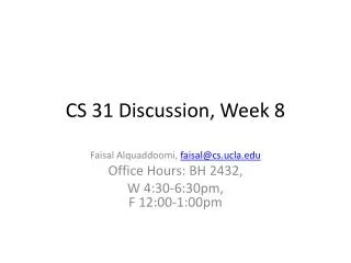 CS 31 Discussion, Week 8