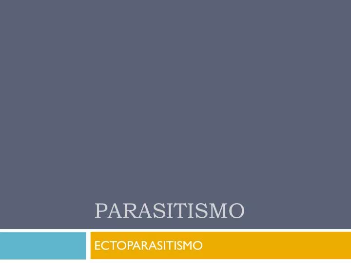 parasitismo