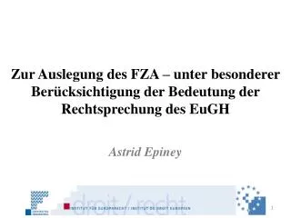 zur auslegung des fza unter besonderer ber cksichtigung der bedeutung der rechtsprechung des eugh