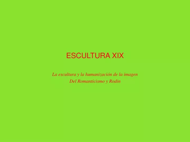 escultura xix