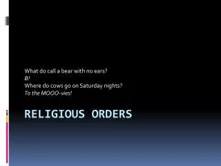 Religious Orders