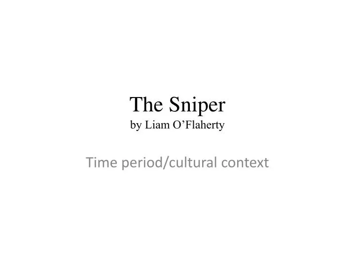 the sniper by liam o flaherty