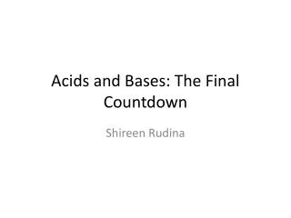 acids and bases the final countdown