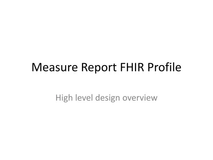 measure report fhir profile