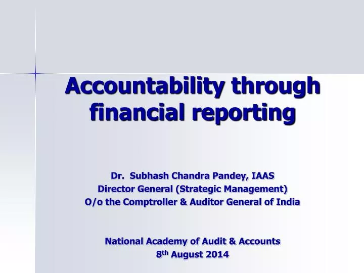 accountability through financial reporting