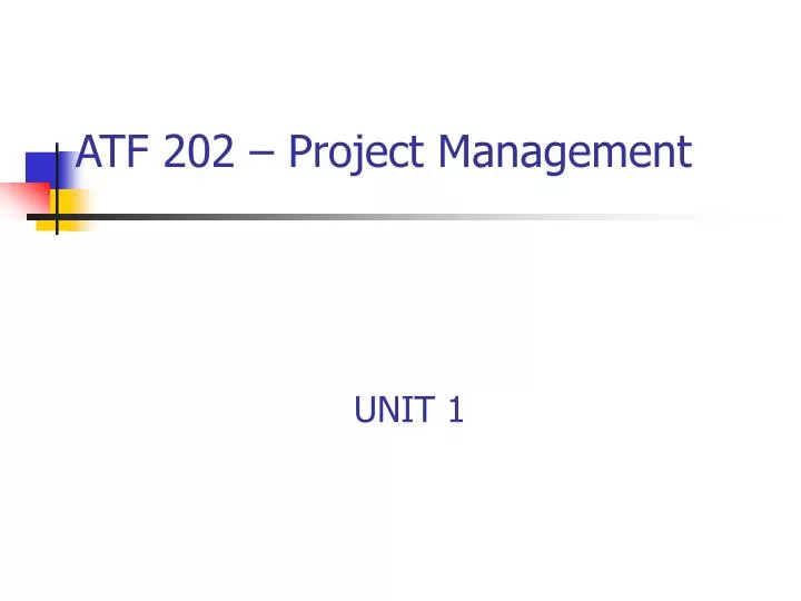 atf 202 project management