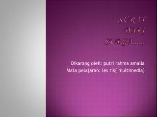 surat dari surga