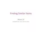Finding Similar Items - slide 1