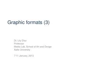 Graphic formats (3)