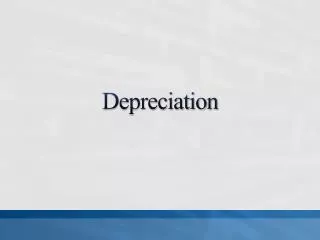 Depreciation