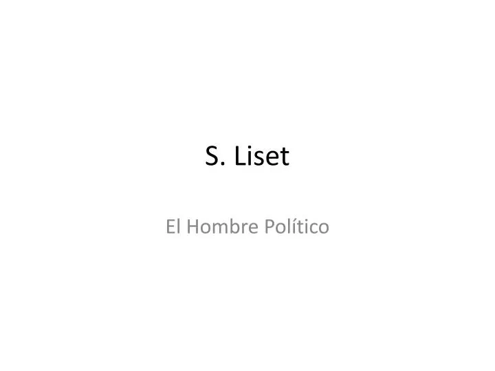 s liset