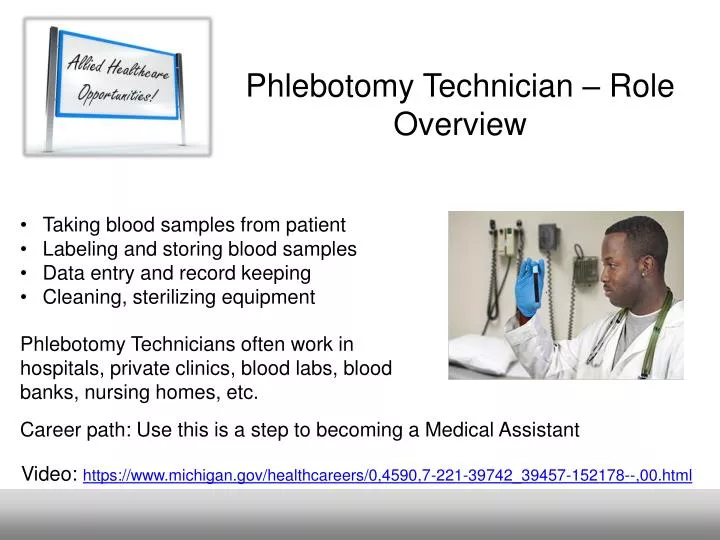 phlebotomy technician role overview