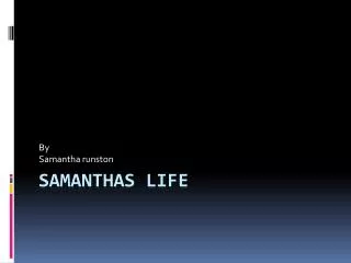 by samantha runston