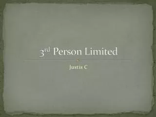 3 rd Person Limited