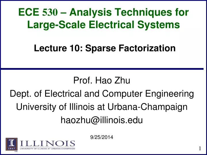 ece 530 analysis techniques for large scale electrical systems