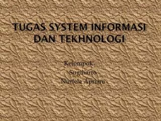tugas system informasi dan tekhnologi