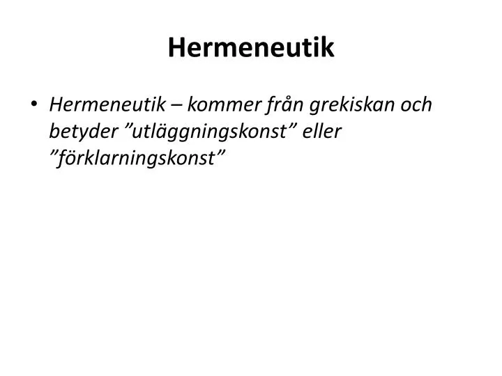 hermeneutik