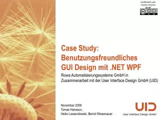 case study benutzungsfreundliches gui design mit net wpf
