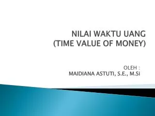 nilai waktu uang time value of money