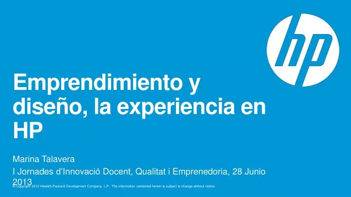 emprendimiento y dise o la experiencia en hp