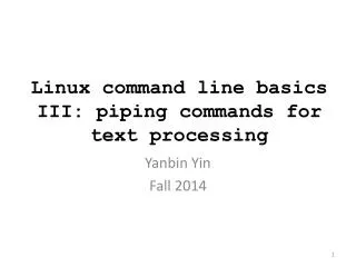 Linux command line basics III: piping commands for text processing