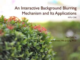 An Interactive Background Blurring Mechanism and Its Applications