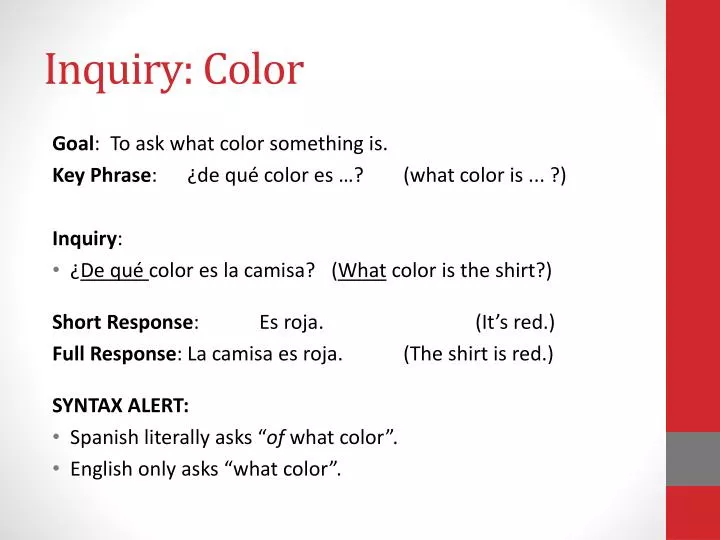 inquiry color
