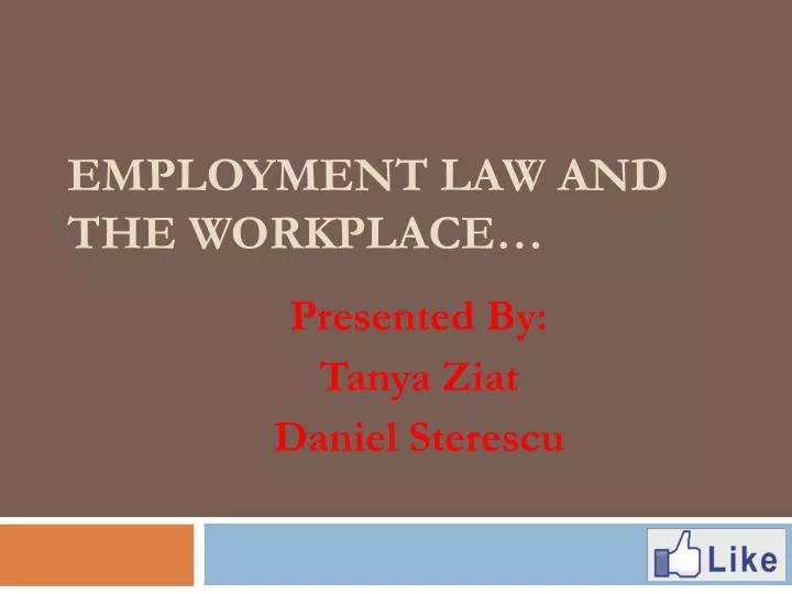 employment law and the workplace