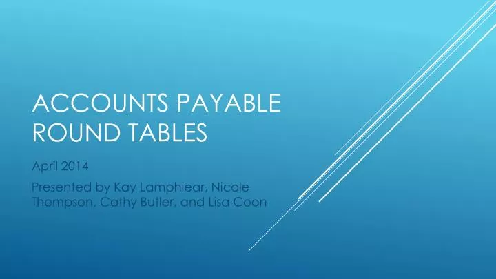 accounts payable round tables