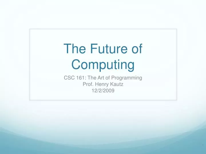 the future of computing