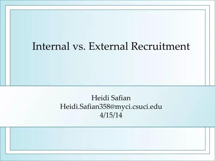 internal vs external recruitment