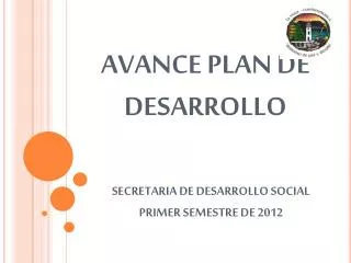 avance plan de desarrollo