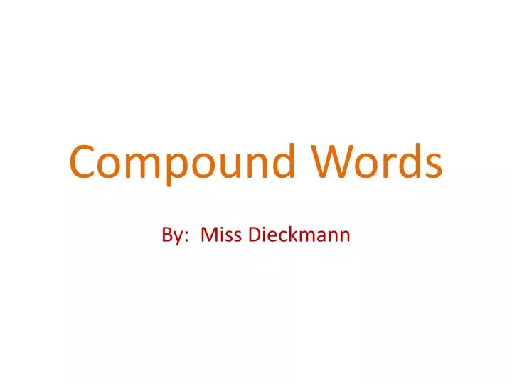 compound words