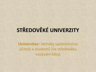 st edov k univerzity